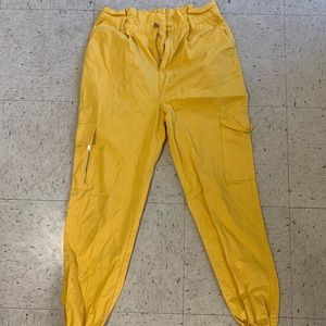 YELLOW CARGO PANTS